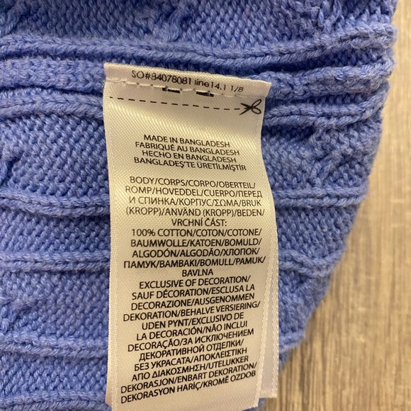 Polo Ralph Lauren Light Blue Cable Knit Sweater L (14-16) - Picture 8 of 9